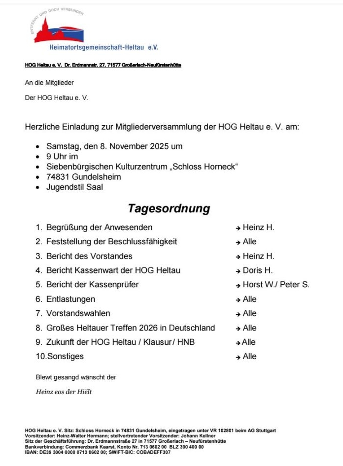 HOG Mitgliederversammlung